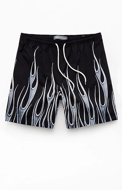 Pacsun Iron Flames 6.5" Volley Swim Trunks
