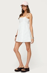 Edikted Winifred Eyelet Babydoll Mini Dress