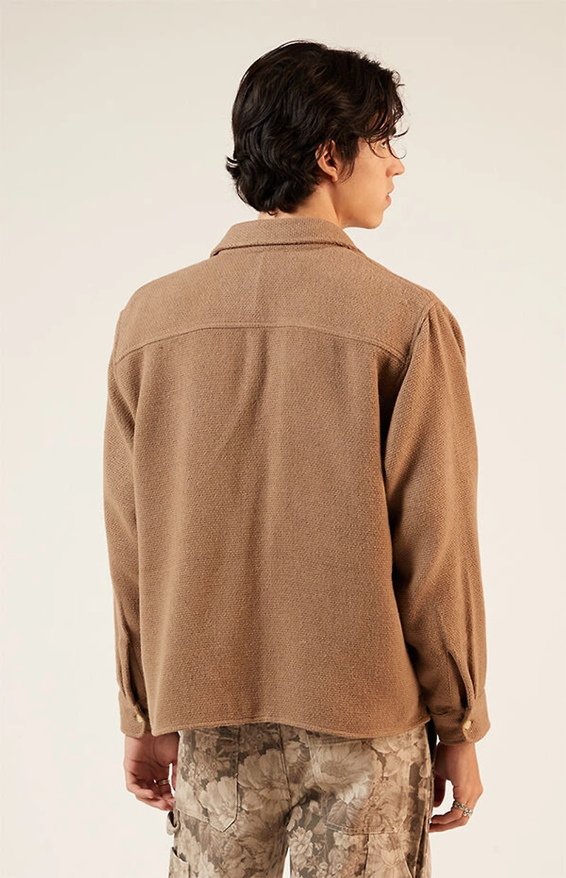 Pacsun Brown Tweed Overshirt