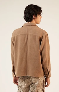 Pacsun Brown Tweed Overshirt