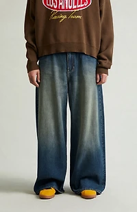 Pacsun Ryder Ultra Baggy Jeans Dark Blue Tint