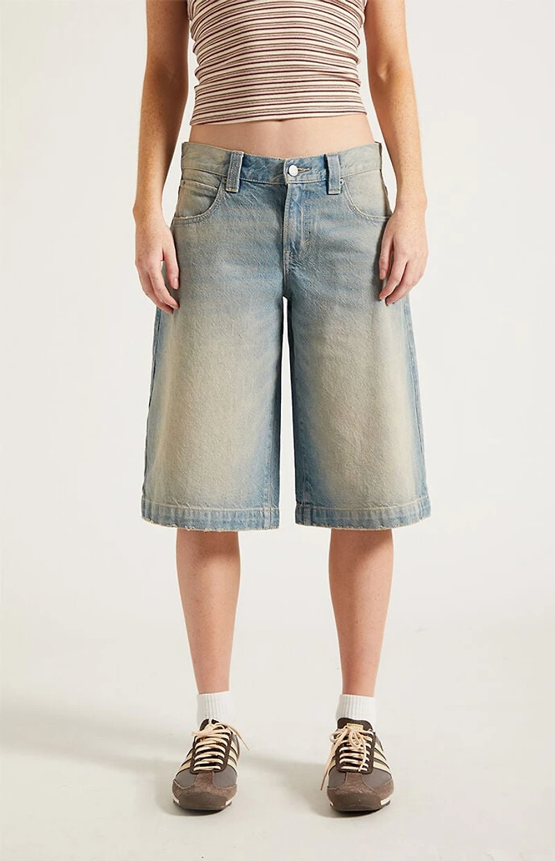 Pacsun Peyton Extreme Jorts Light Blue Tint
