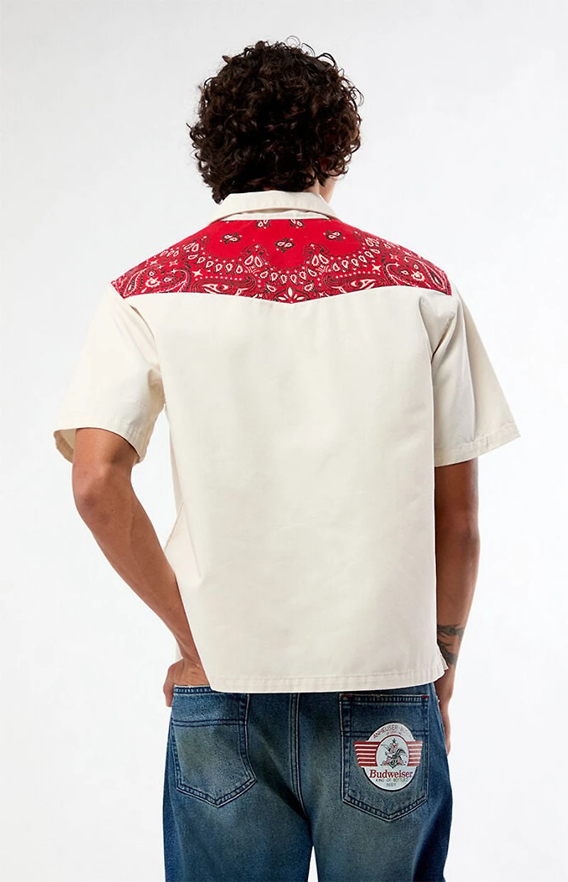 Budweiser by Pacsun Bandana Camp Shirt