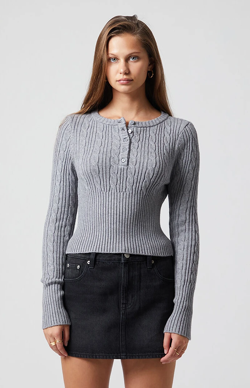 Beverly and Beck Kaila Cable Knit Sweater