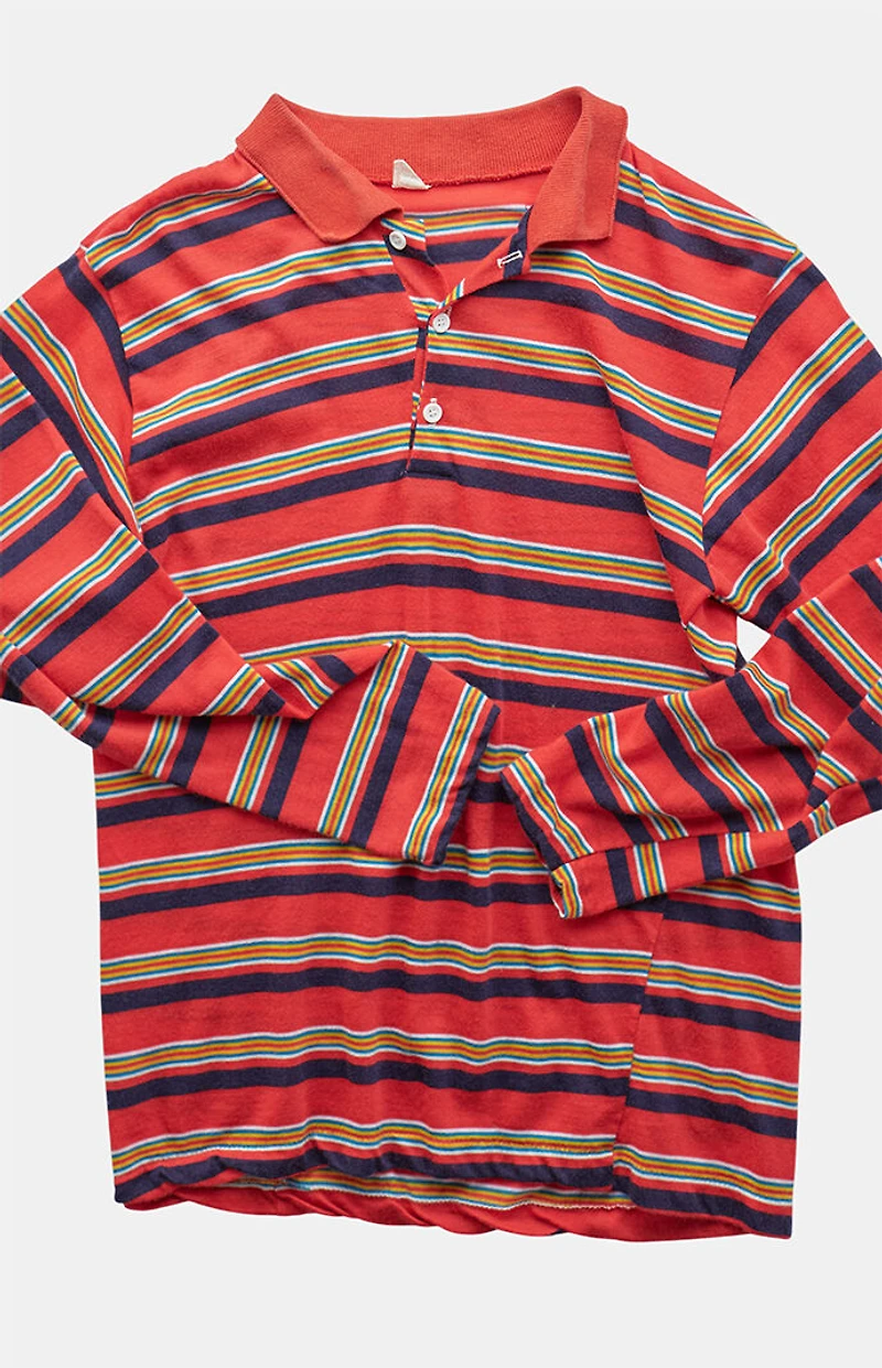 PS VINTAGE 80s Striped Polo Top