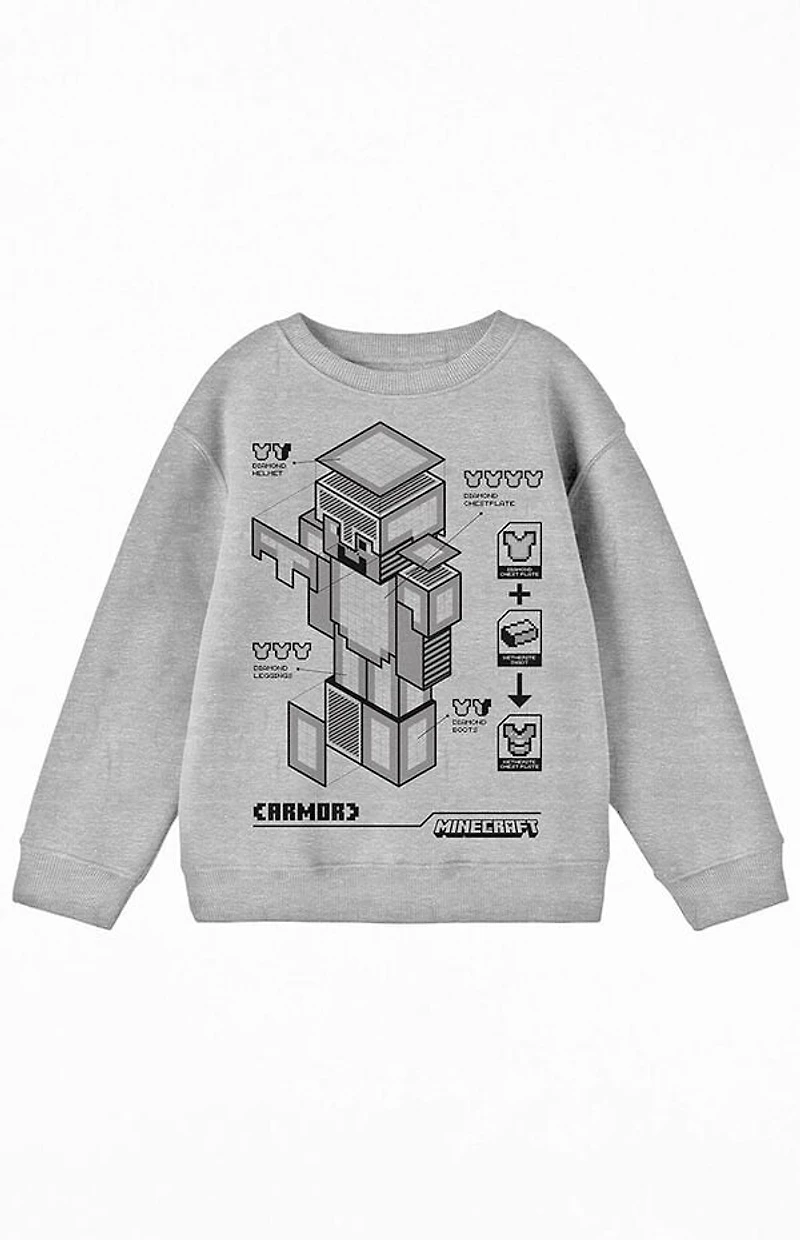 Kids Minecraft Crew Neck Sweatshirt