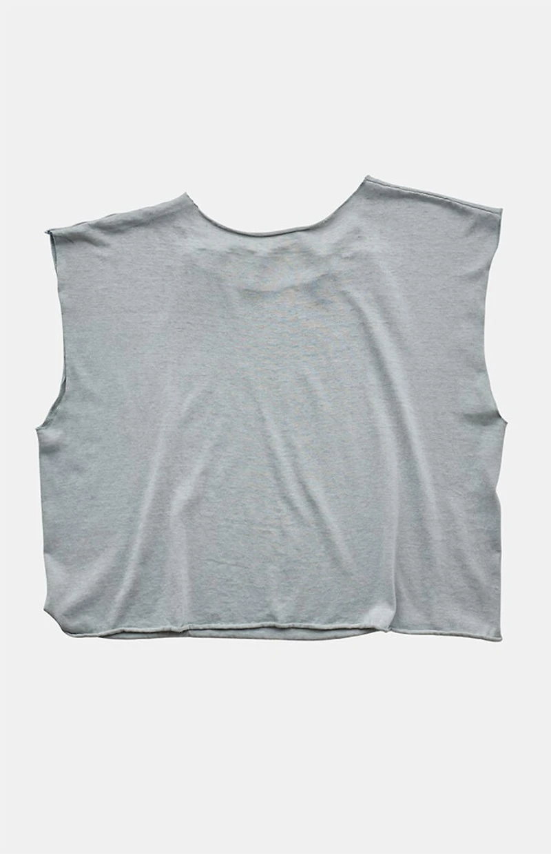 PS VINTAGE '80s Oyster Fest Crew Neck Cropped Graphic Tank Top