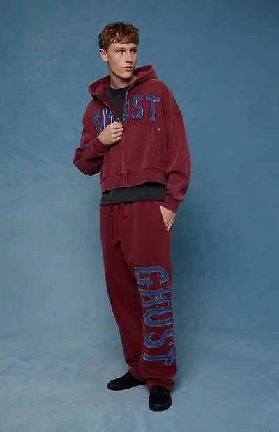Pacsun Ghost Applique Washed Baggy Sweatpants