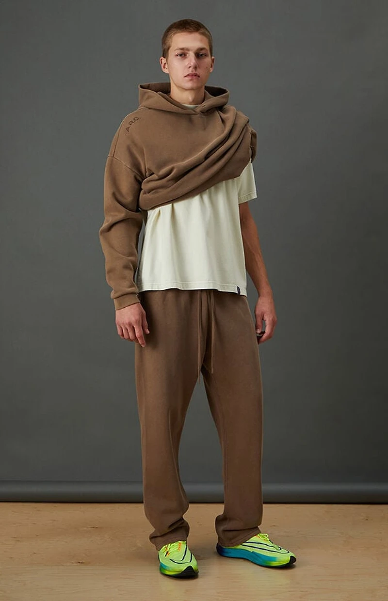 A.R.C. Active Brown Heavyweight Fleece Baggy Sweatpants