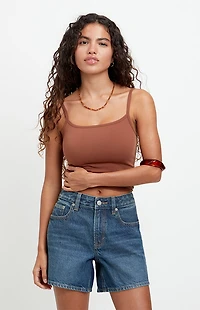 Pacsun Sophie Jean Mom Shorts Dark Blue