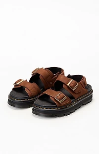 Dr Martens Women's Zebzag Suede Platform Sandals