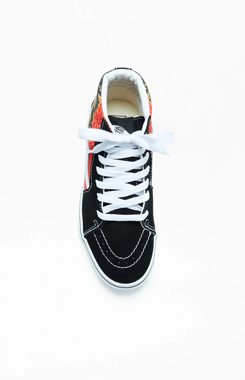 Vans Kids Pixel Flame Sk8-Hi Shoes
