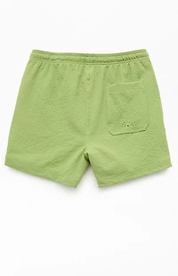 Pacsun Green Sail Seersucker 4.5" Swim Trunks