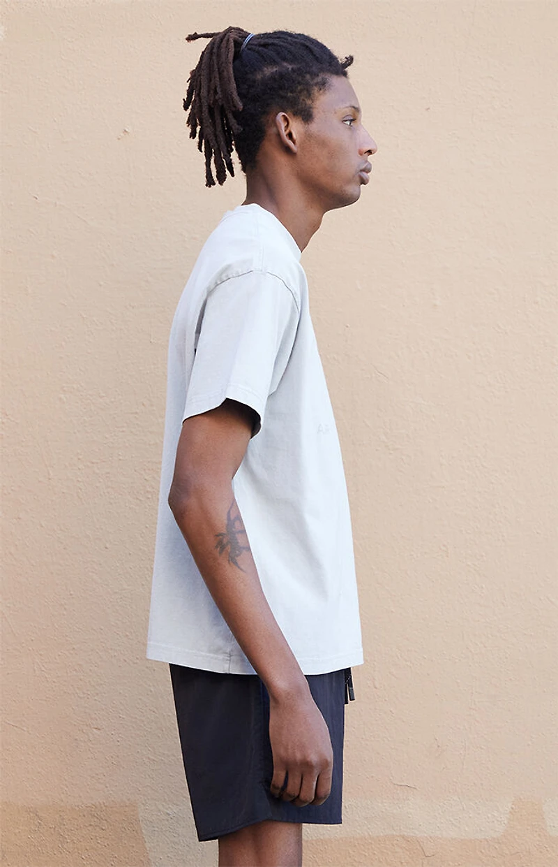 A.R.C. Gray Vintage Wash Heavyweight Cropped Boxy T-Shirt