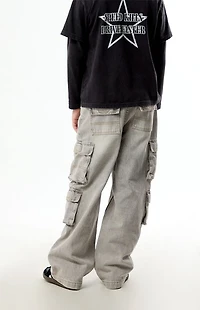 Pacsun Kids Baggy Jeans Cargo Gray