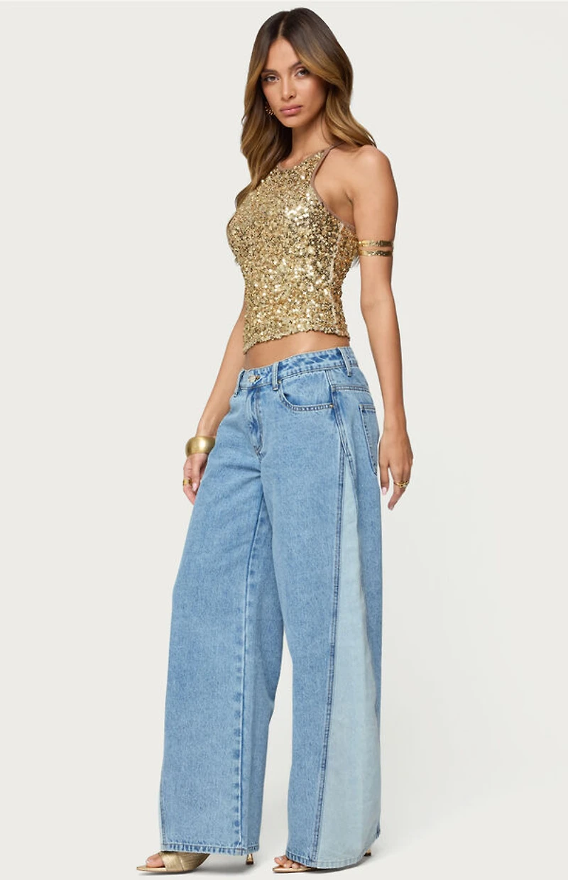 Edikted Pasha Sequin Tank Top