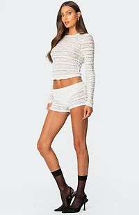 Edikted Maisley Sheer Lace Top