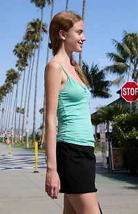 John Galt Teal Tiffany Tank Top