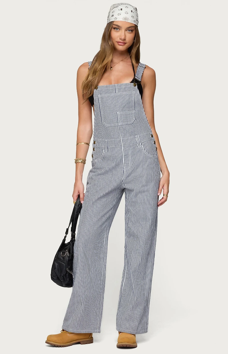 Edikted Tamsin Striped Overalls