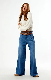 Guess G13 Medium Blue Low Rise Extra Wide Leg Jeans