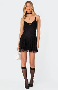 Edikted Lyla Lace Corset Mini Dress