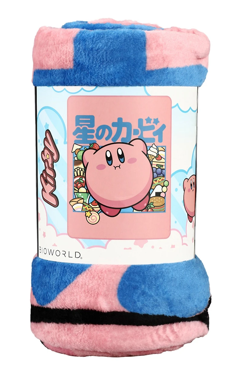Kirby Character Kanji Throw Blanket