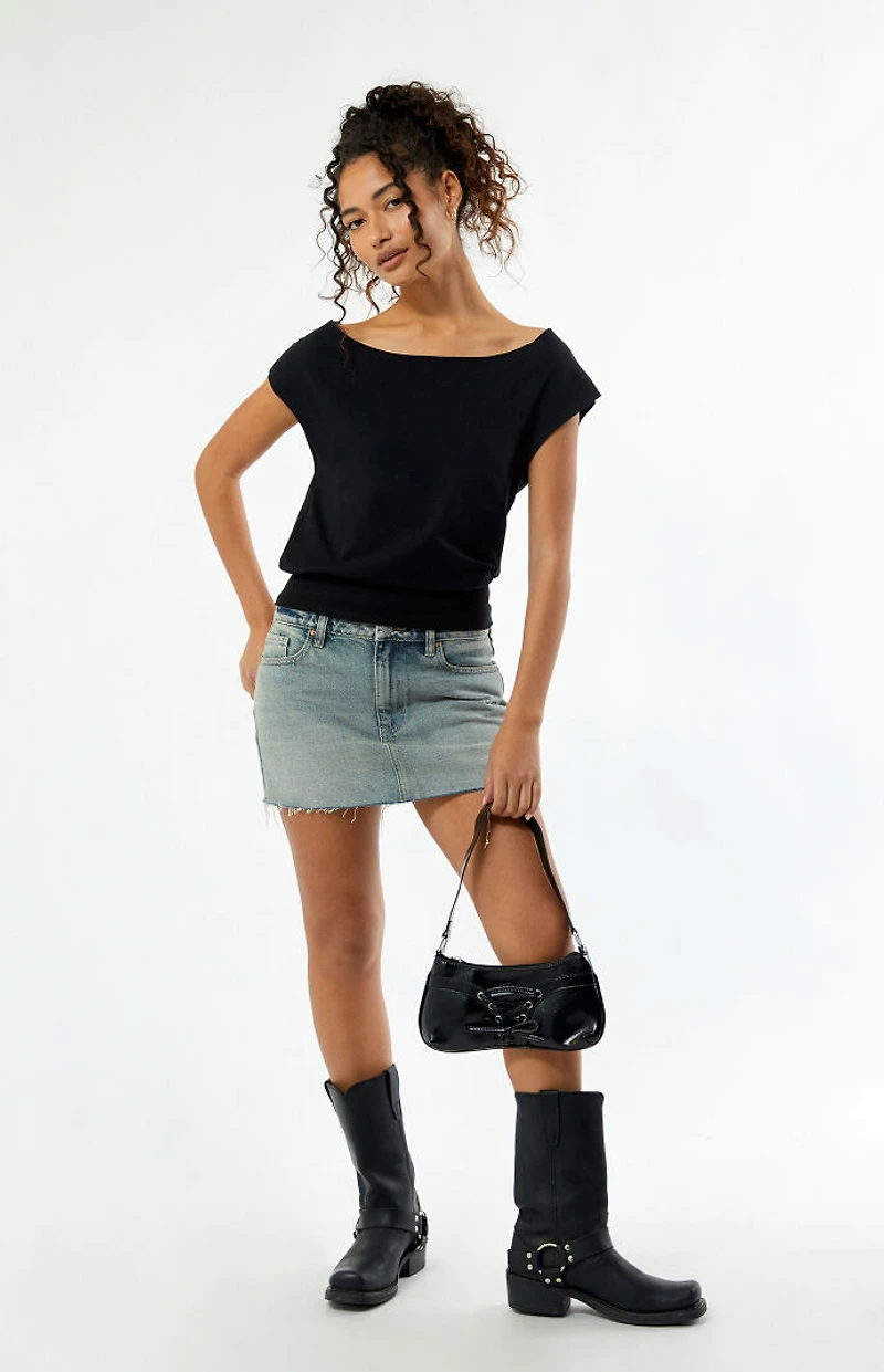 Est. PAC 1980 Sunday Off-The-Shoulder T-Shirt