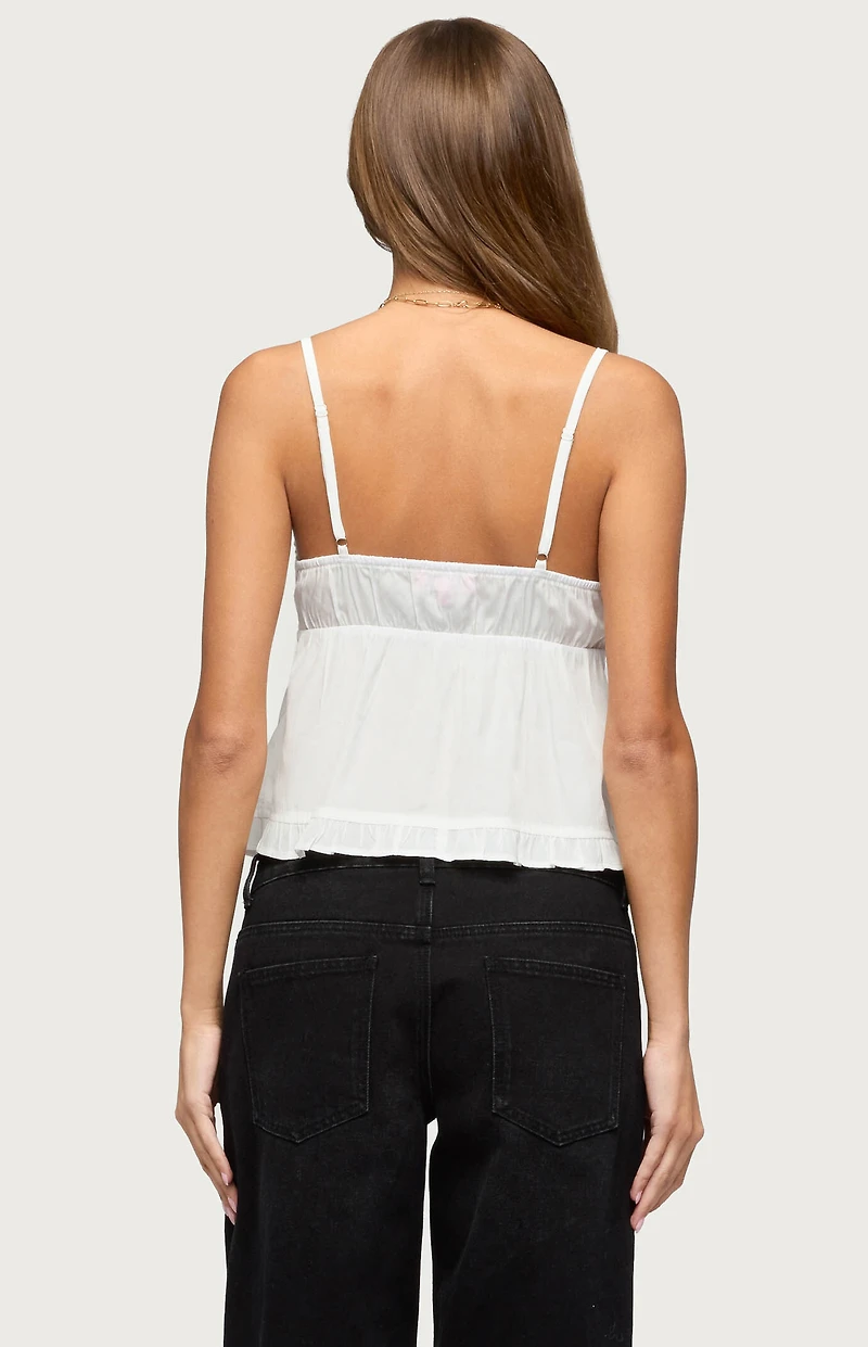 Edikted Halsey Ruffle Tank Top
