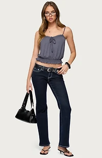 Edikted Ripley Tie Front Tank Top