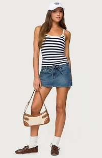 Edikted Bailee Striped Ribbed Tank Top