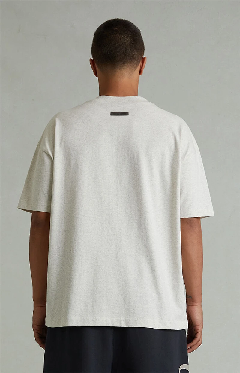 Fear of God ESSENTIALS Heather Oatmeal Classic Short Sleeve T-Shirt