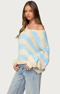Edikted Tracie Striped Oversized Sweater