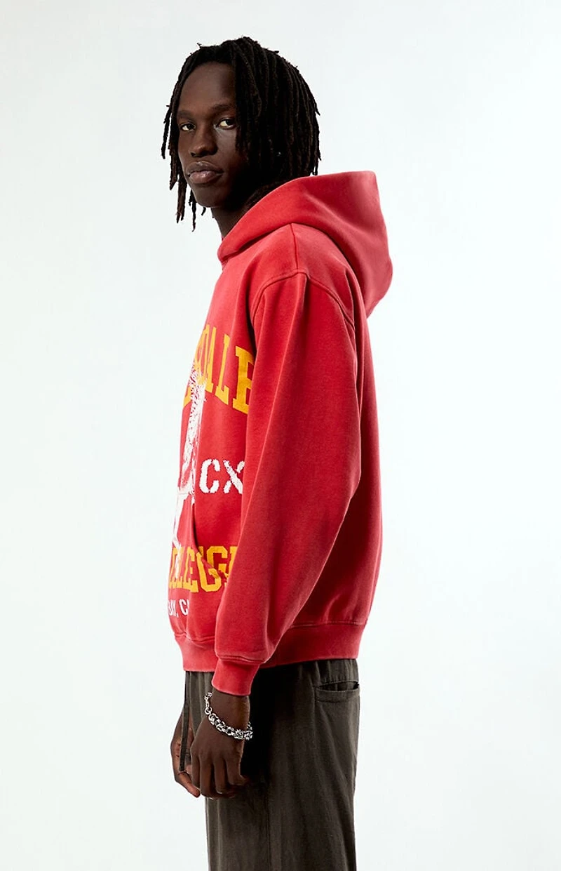 Pacsun Red Athletic Westdale Hoodie