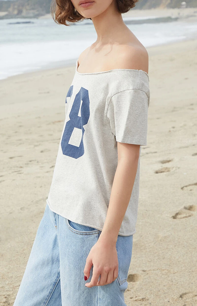 John Galt Gray 28 Robyn Off-The-Shoulder Top