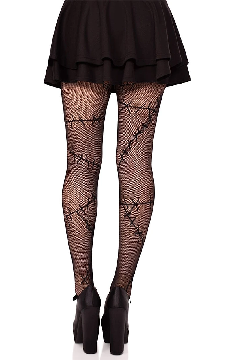 Leg Avenue Stitched Up Net Tights