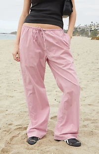 John Galt Red & White Plaid Tie Pants