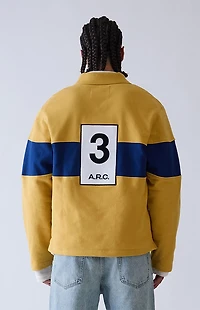 A.R.C. Yellow Long Sleeve Rugby Polo Shirt