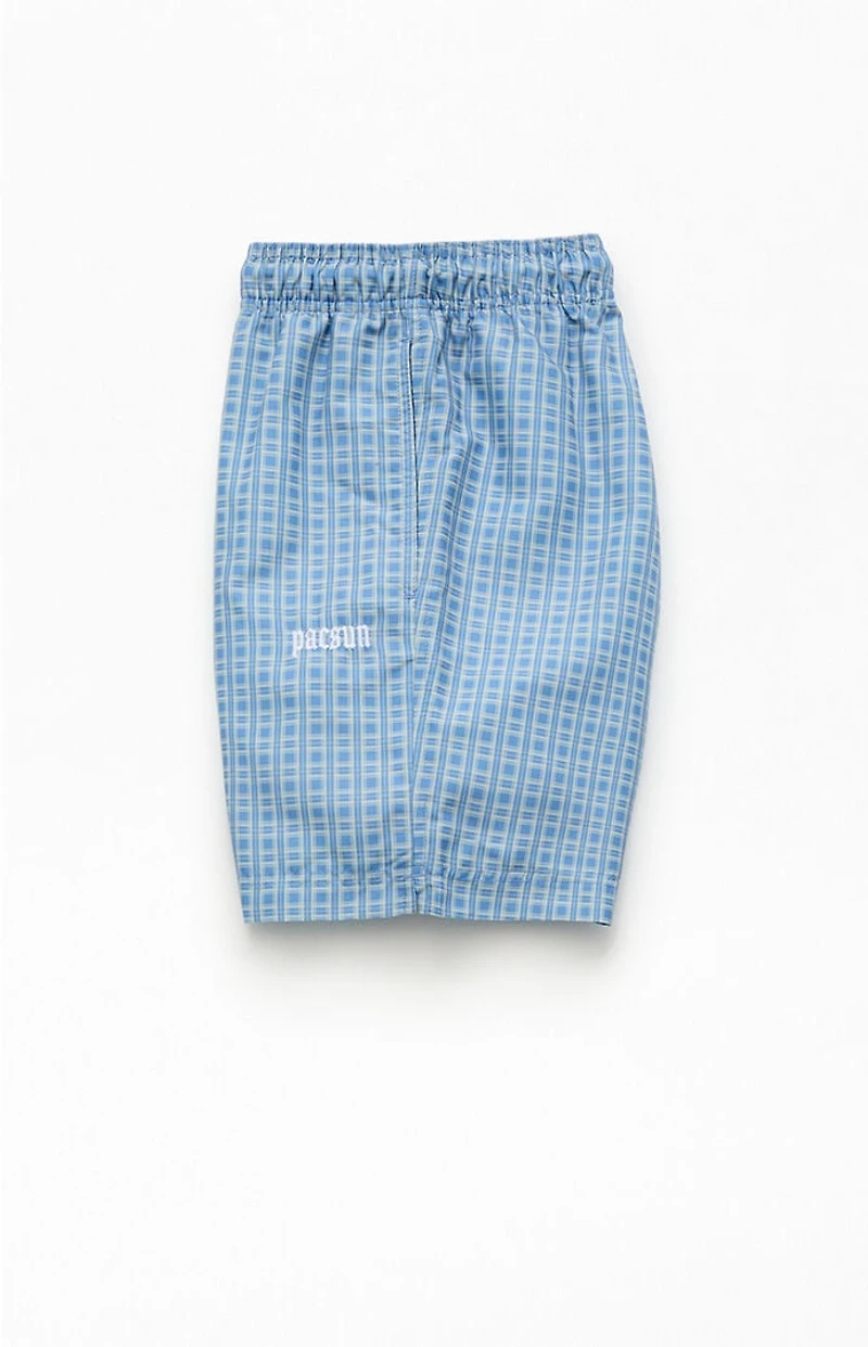 Pacsun Plaid Collegiate 6.5" Swim Trunks