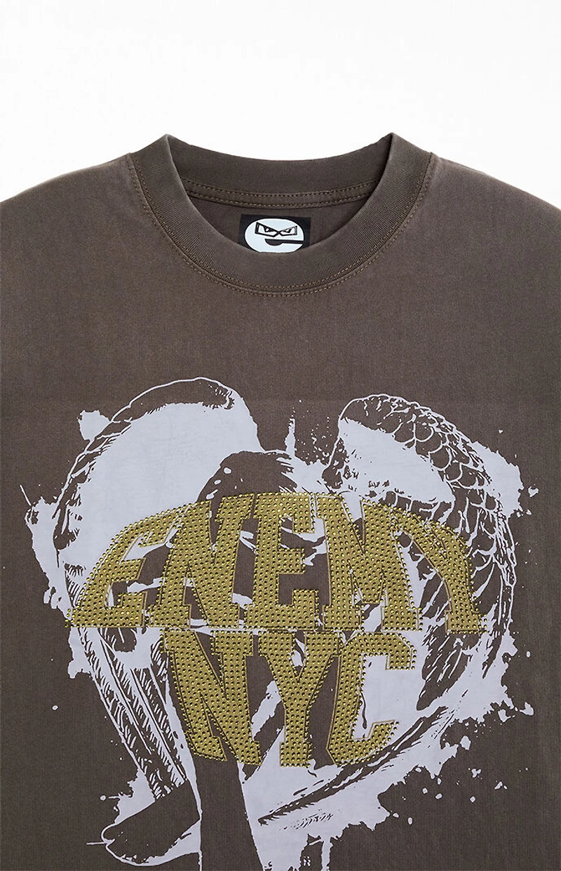 Enemy NYC College Rhinestone T-Shirt