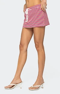Edikted Psalm Striped Mini Skort
