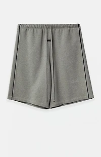 Fear of God ESSENTIALS Concrete Heather & Black Basketball Fleece Sweat Short