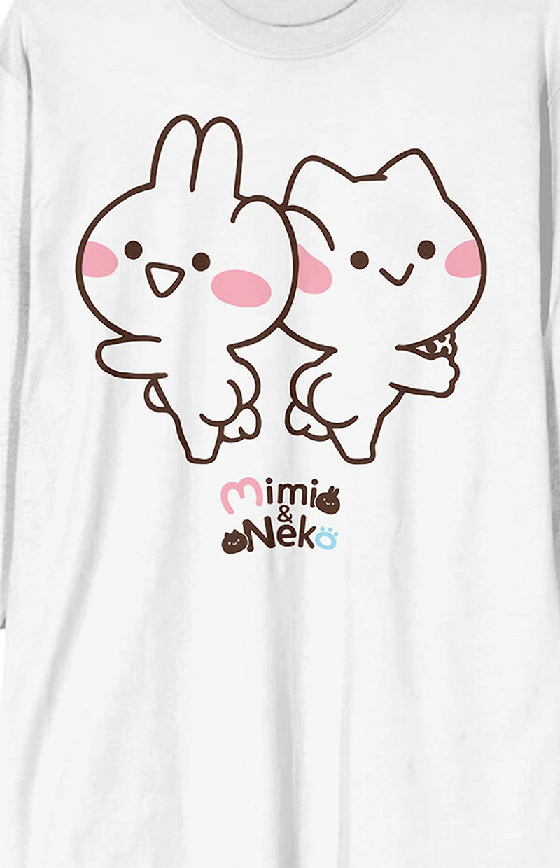 Mimi & Neko Rabbit White Long Sleeve T-Shirt