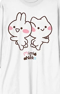 Mimi & Neko Rabbit White Long Sleeve T-Shirt