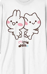 Mimi & Neko Rabbit White Long Sleeve T-Shirt