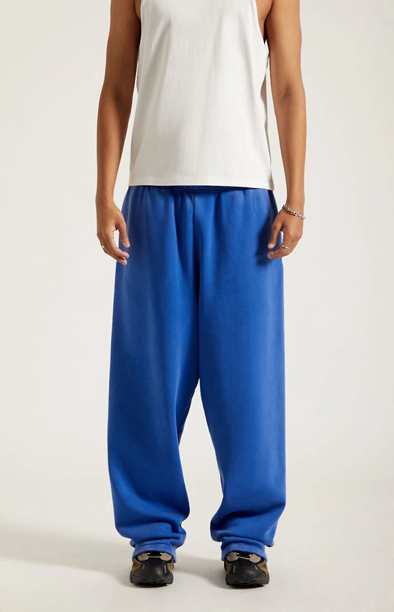 Pacsun Blue Washed Fleece Extreme Baggy Sweatpants