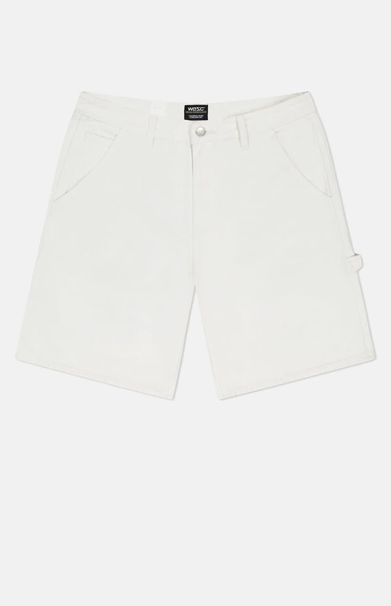 WeSC America Inc White Carpenter Baggy Shorts