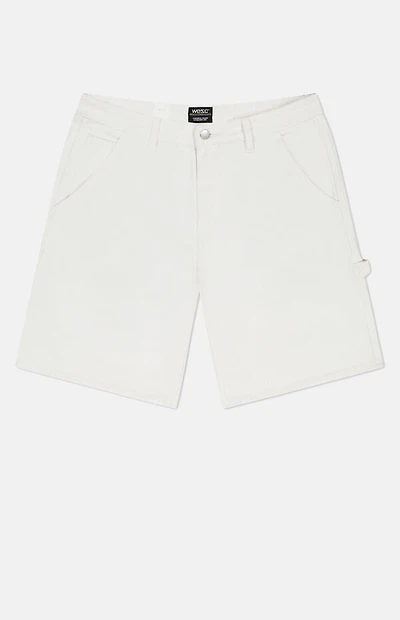 WeSC America Inc White Carpenter Baggy Shorts