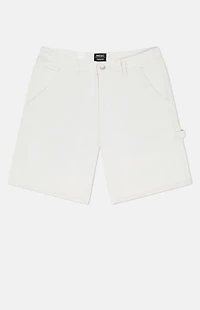 WeSC White Carpenter Baggy Shorts