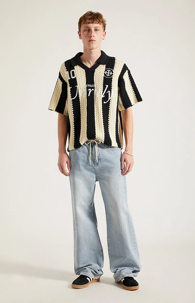 Pacsun Blake Extreme Baggy Jeans Drawstring Light Indigo