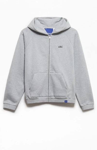 A.R.C. Heather Grey Heavyweight Standard Zip Hoodie